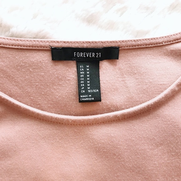 EUC Forever 21 Dusty Rose Peplum Top Size Medium - Picture 10 of 12